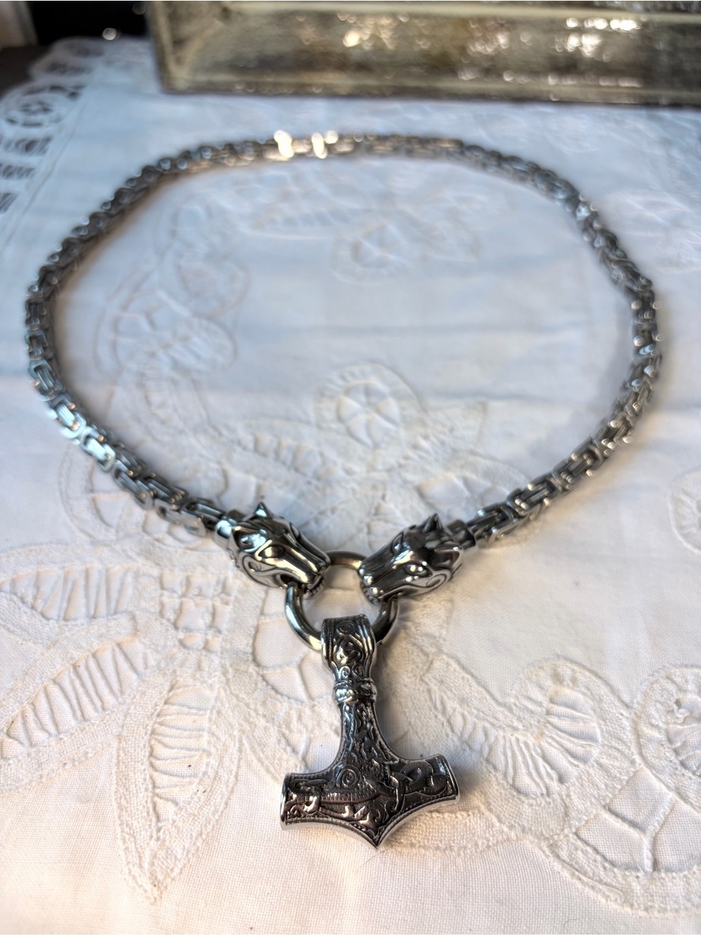 Stainless Steel Thors Hammer men’s necklace